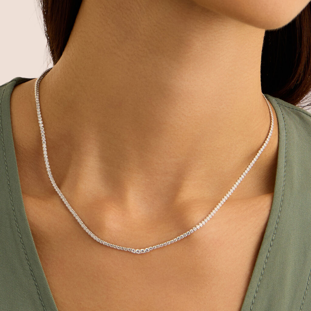 Collana Tennis Silver Elegance Argento Rodiato Cubic Zirconia - Collane Tennis Donna | Stroili