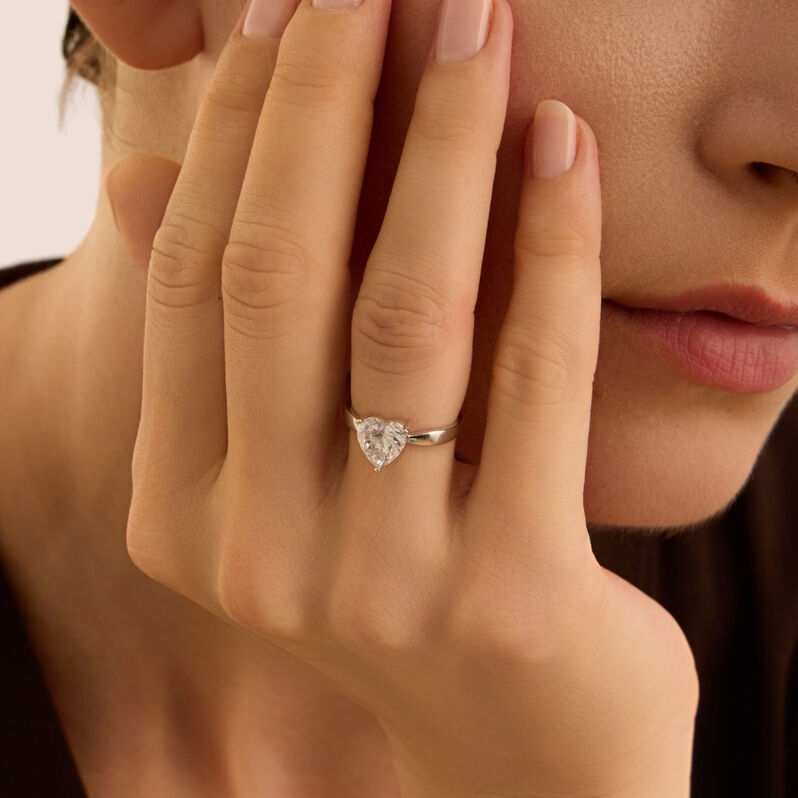 Anello Solitario Claire Oro Bianco Cubic Zirconia - Anelli con Pietre Donna | Stroili