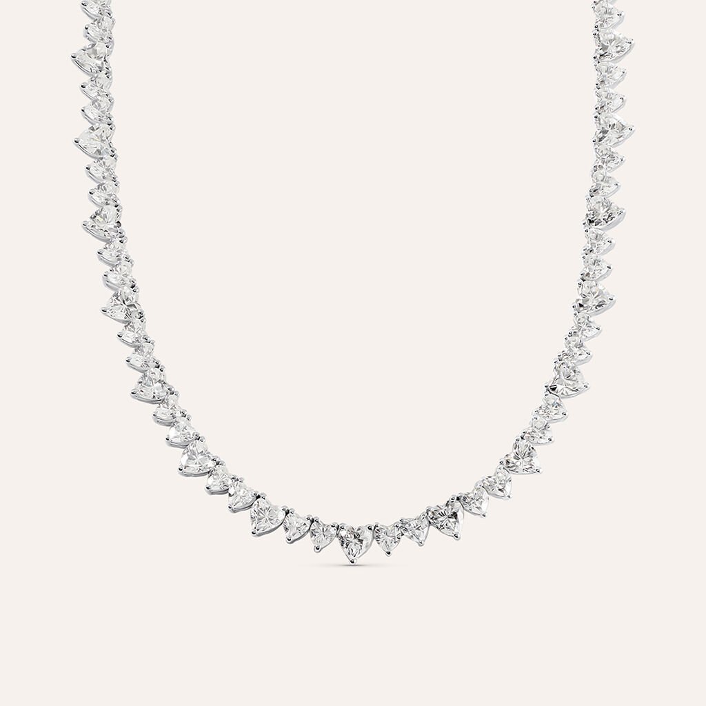 Collana Tennis Red Carpet Argento Rodiato Cubic Zirconia