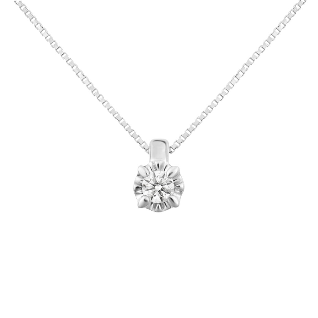 Collana Punto Luce Diamazing Oro Bianco Diamante