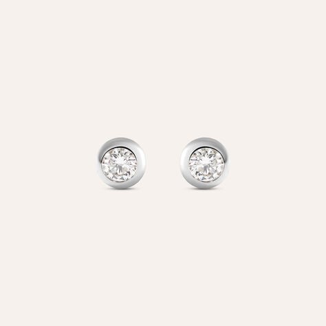 Orecchini Lobo Punto Luce Grace Oro Bianco Diamante - Orecchini a Lobo Donna | Stroili