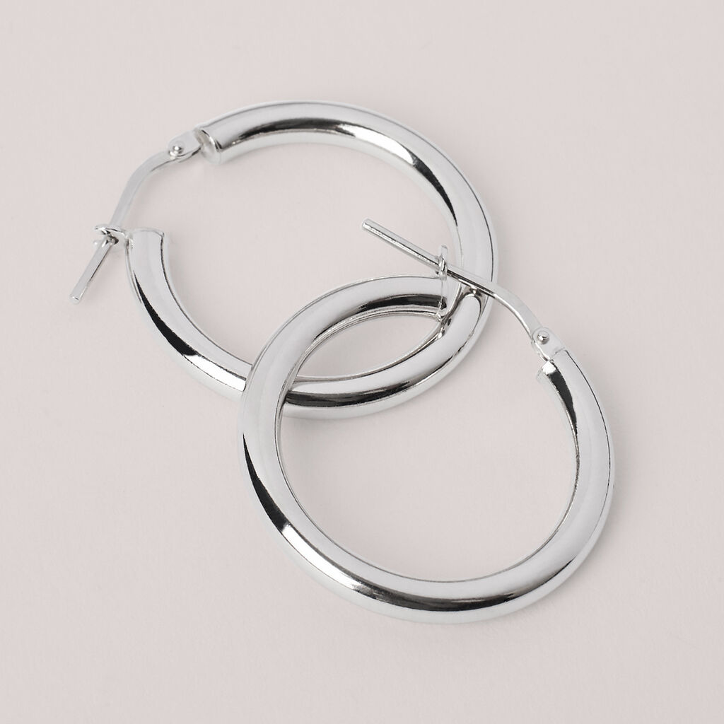 Orecchini A Cerchio Silver Collection Argento Rodiato - Orecchini a Cerchio Donna | Stroili