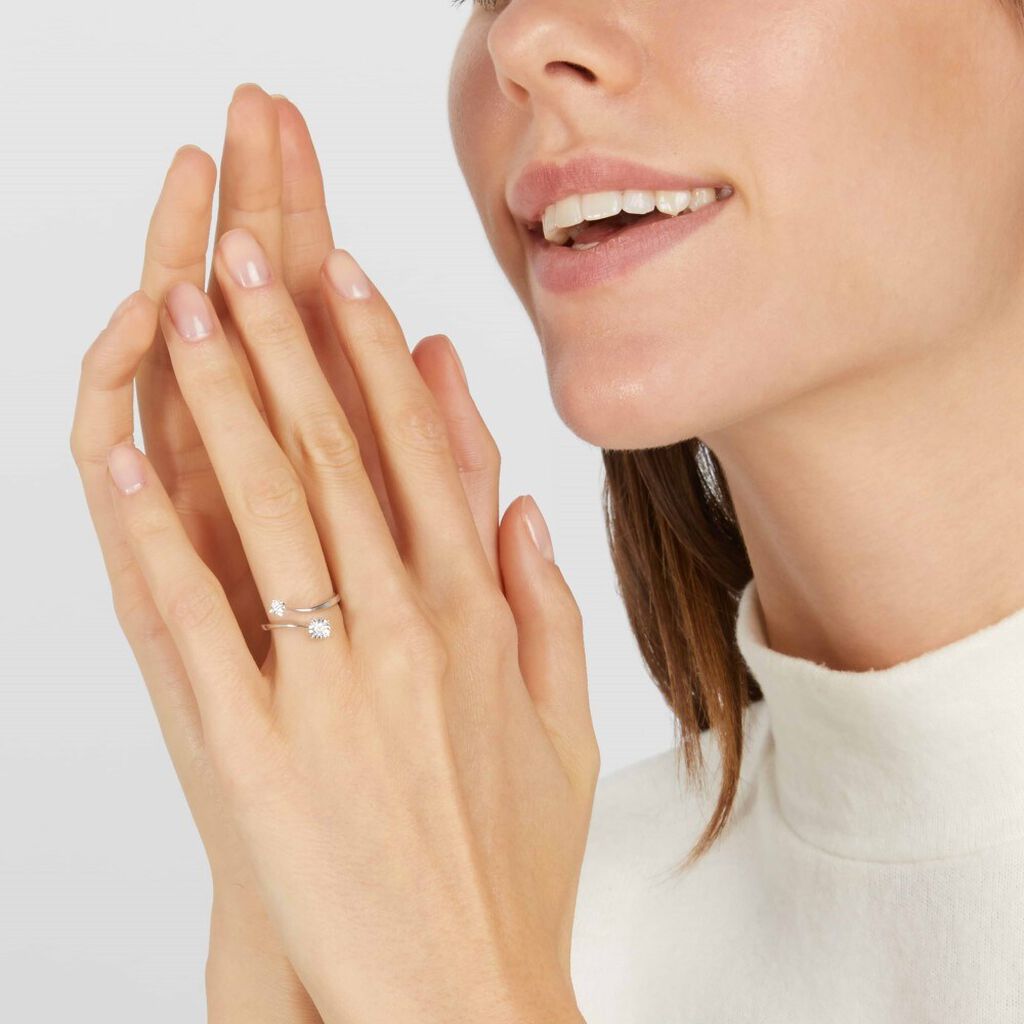Anello Solitario Diamotion Oro Bianco Diamante - Anelli con Pietre Donna | Stroili