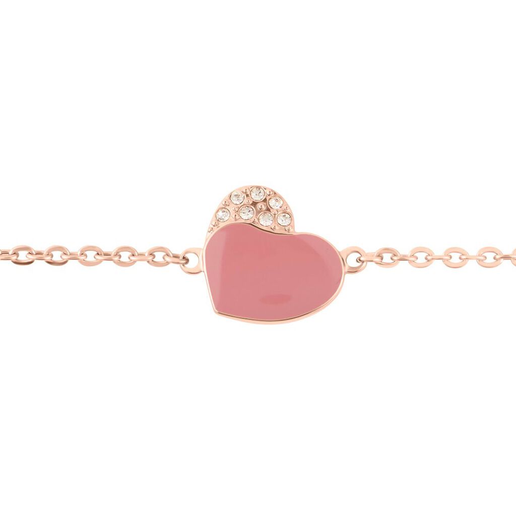 Bracciale Lady Sweet Acciaio Rosa Cristallo - Bracciali con Incisione Donna | Stroili