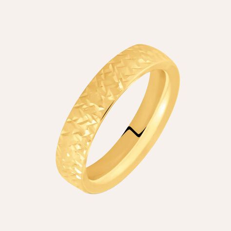 Fede Comoda Leggera Squadrata 4 mm Oro Giallo - Anelli con Incisione Donna | Stroili