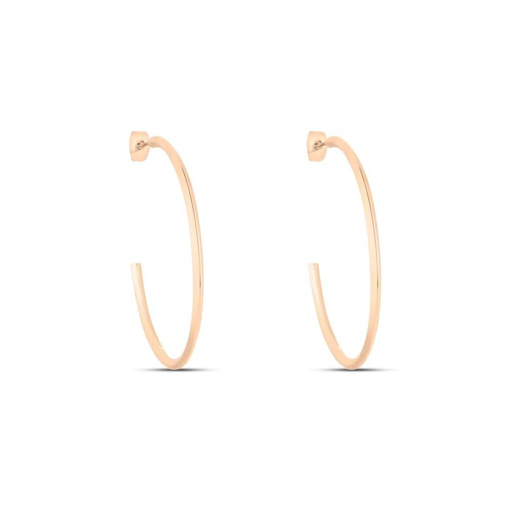 Orecchini A Cerchio Sunrise Acciaio Rosa