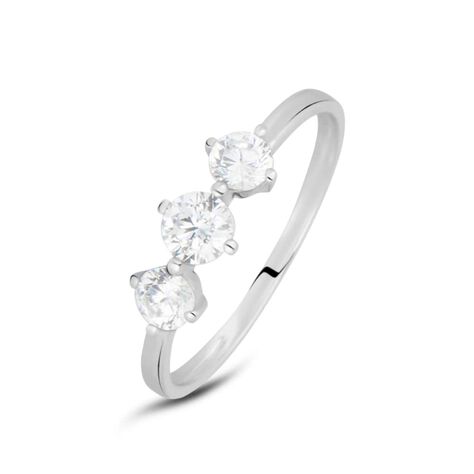 Anello Trilogy Claire Oro Bianco Cubic Zirconia - Anelli con Pietre Donna | Stroili