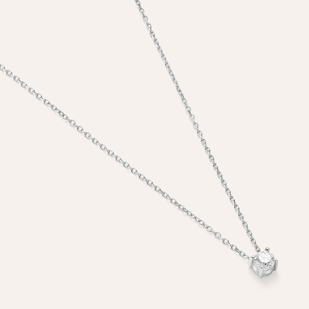 Collana Punto Luce Diamade Oro Bianco Diamante Lab-Grown - Collane Punto Luce Donna | Stroili
