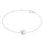 Bracciale Am&eacute;lie Oro Bianco Ametista Cubic Zirconia