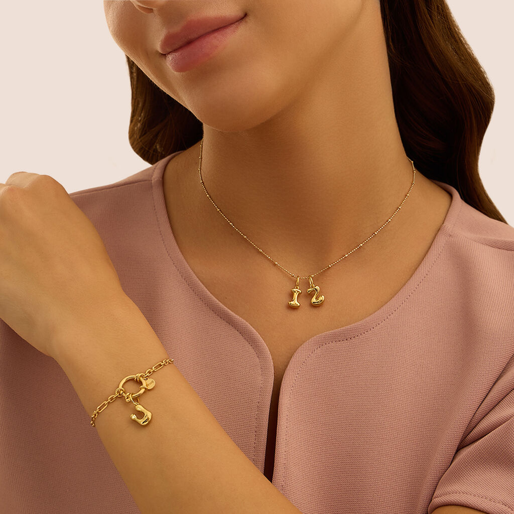 Pendente Love Beats Argento Dorato