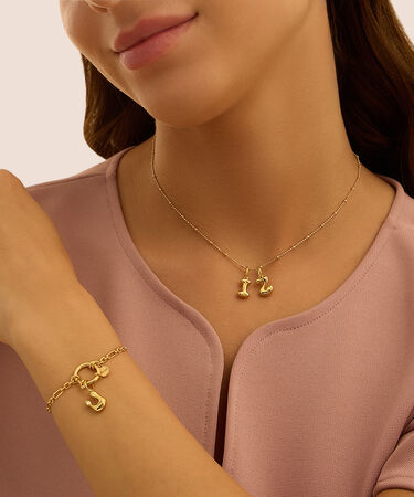 Pendente Love Beats Argento Dorato