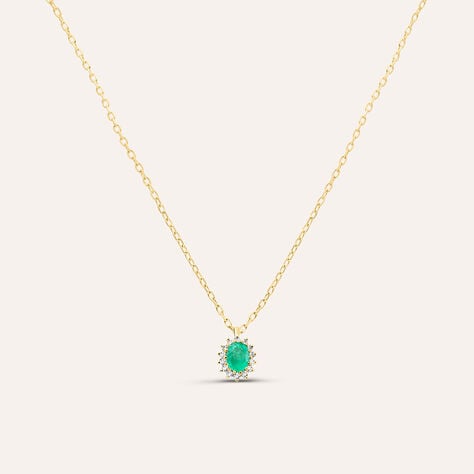 Collana Charlotte Oro Giallo Smeraldo Diamante - Collane Donna | Stroili