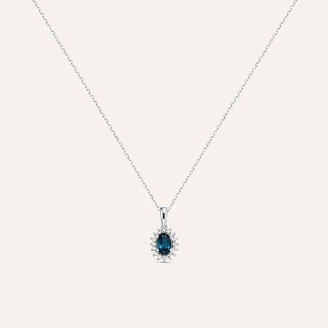 Collana Am&eacute;lie Oro Bianco Topazio Cubic Zirconia - Collane Donna | Stroili