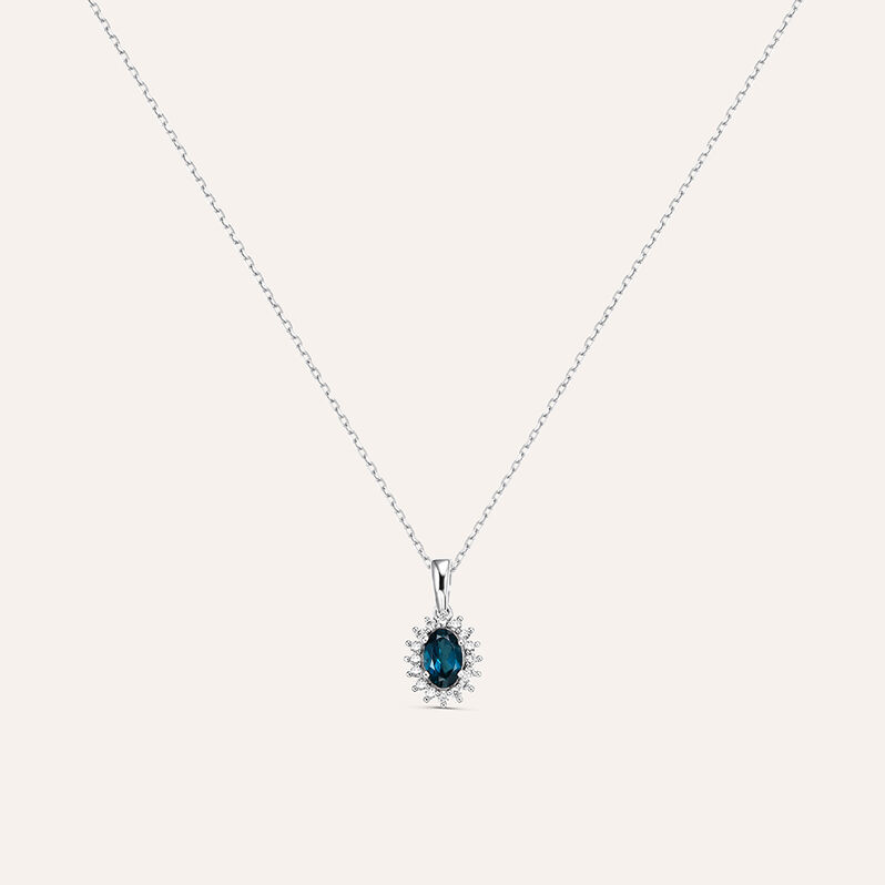 Collana Am&eacute;lie Oro Bianco Topazio Cubic Zirconia - Collane Donna | Stroili