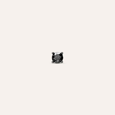 Mono Orecchino Lobo Punto Luce Gentleman Argento Nero Cubic Zirconia - Mono Orecchino Uomo | Stroili