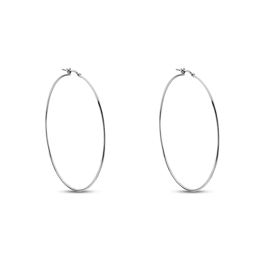Orecchini A Cerchio Silver Collection Argento Rodiato - Orecchini a Cerchio Donna | Stroili