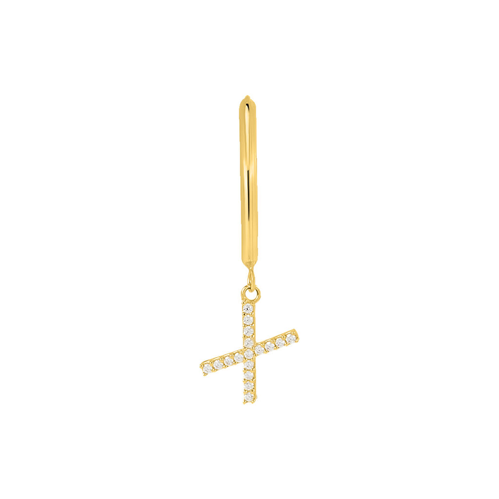Mono Orecchino A Cerchio Toujours Oro Giallo Cubic Zirconia - Mono Orecchino Donna | Stroili