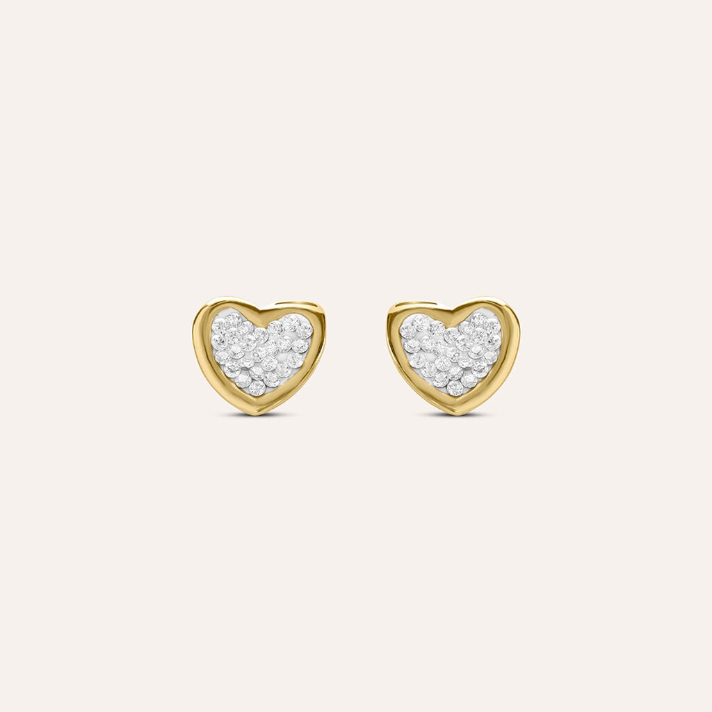Orecchini Lobo Crystal Gold Oro Giallo Cristallo