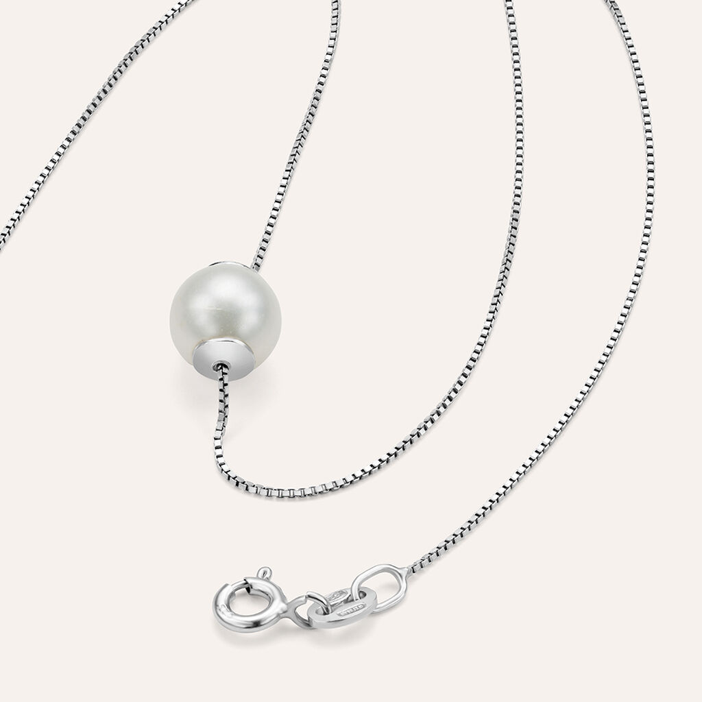 Collana Silver Pearls Argento Rodiato Perla sintentica - Collane Donna | Stroili