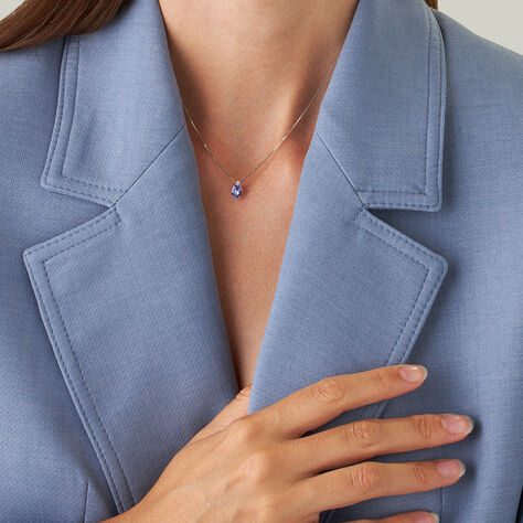 Collana Punto Luce Jasmine Oro Bianco Tanzanite - Collane Punto Luce Donna | Stroili