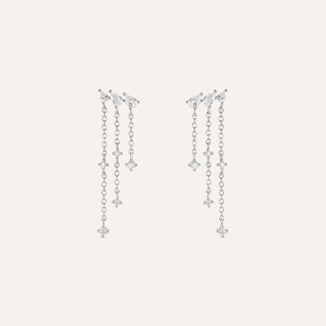 Orecchini Pendenti Silver Elegance Argento Rodiato Cubic Zirconia - Orecchini Pendenti Donna | Stroili