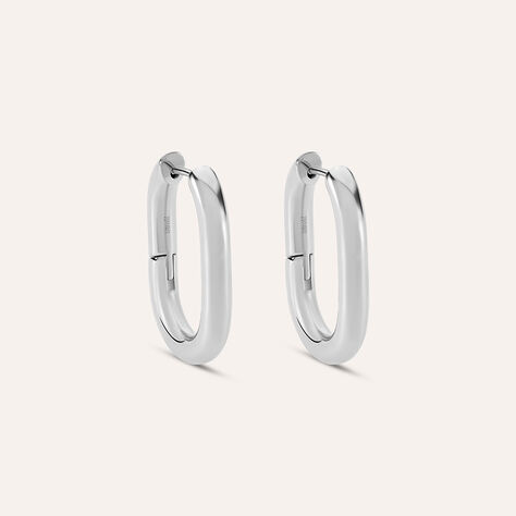 Orecchini A Cerchio Moonlight Acciaio - Orecchini a Lobo Donna | Stroili