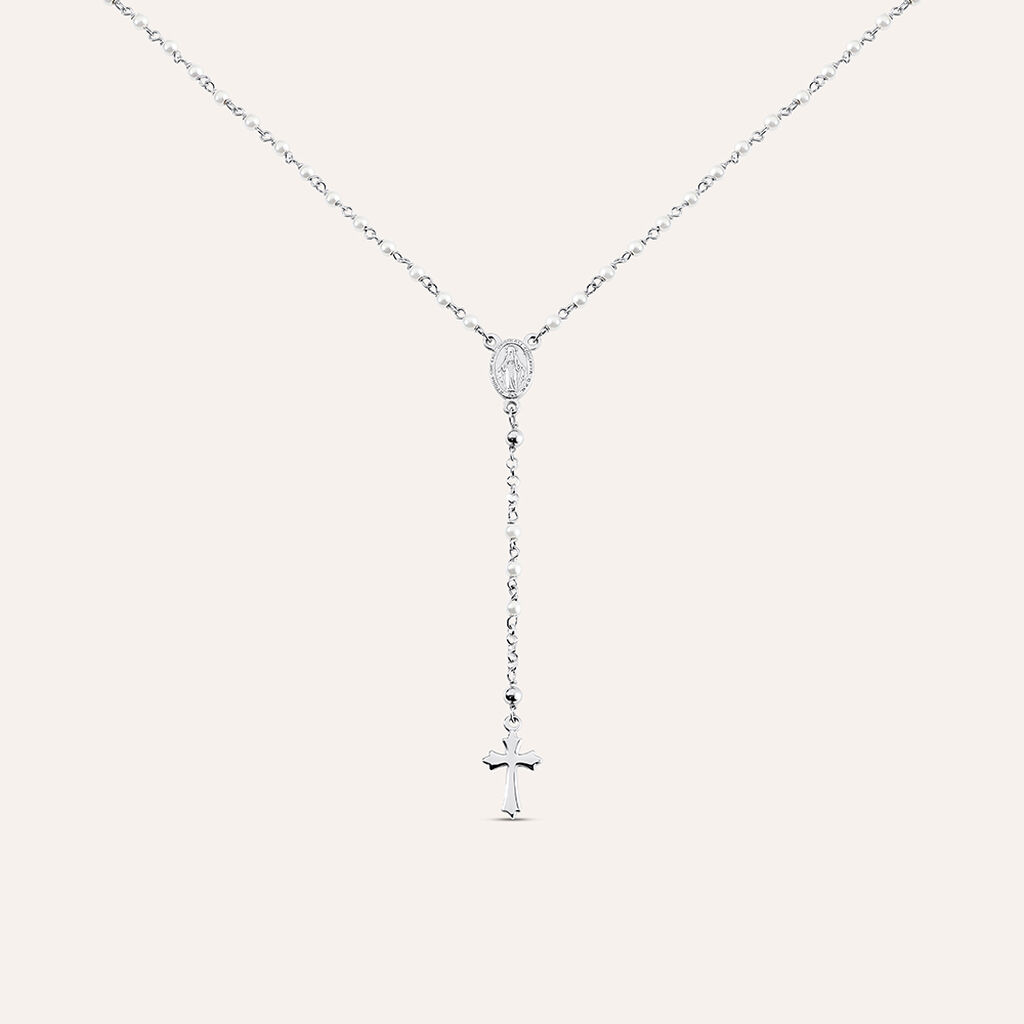 Collana Rosario Silver Soul Argento Rodiato Perla sintentica