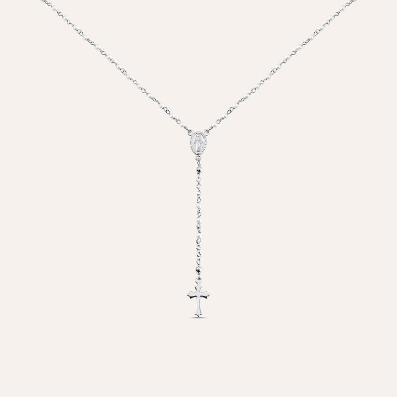 Collana Rosario Silver Soul Argento Rodiato Perla sintentica - Collane Rosario Donna | Stroili