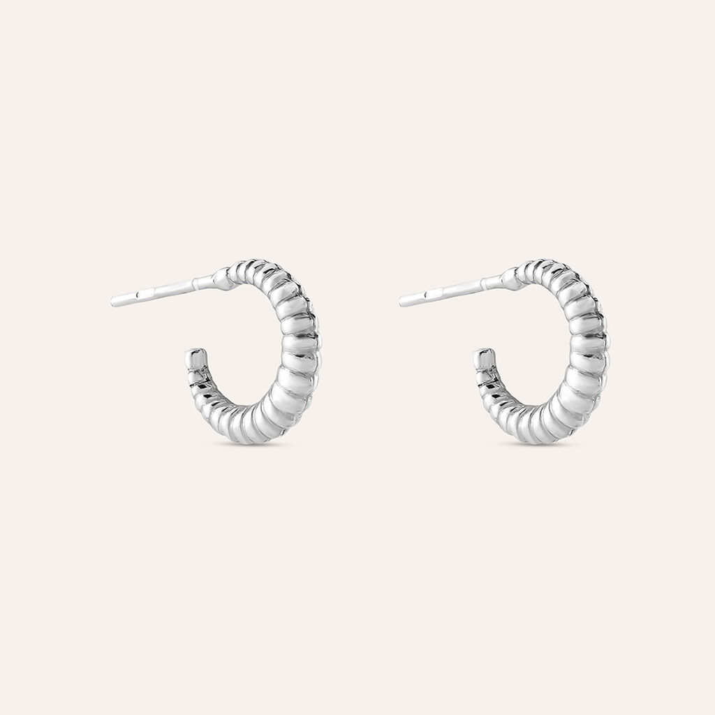 Orecchini A Cerchio Silver Collection Argento Rodiato