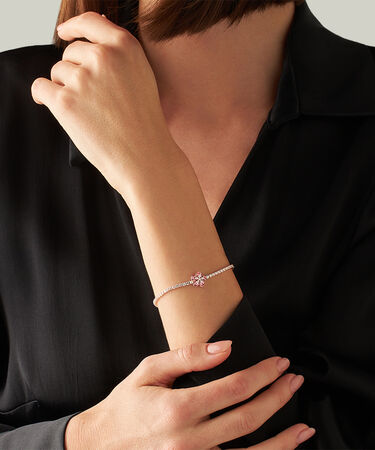 Bracciale Romantic Shine Ottone Rosa Cristallo