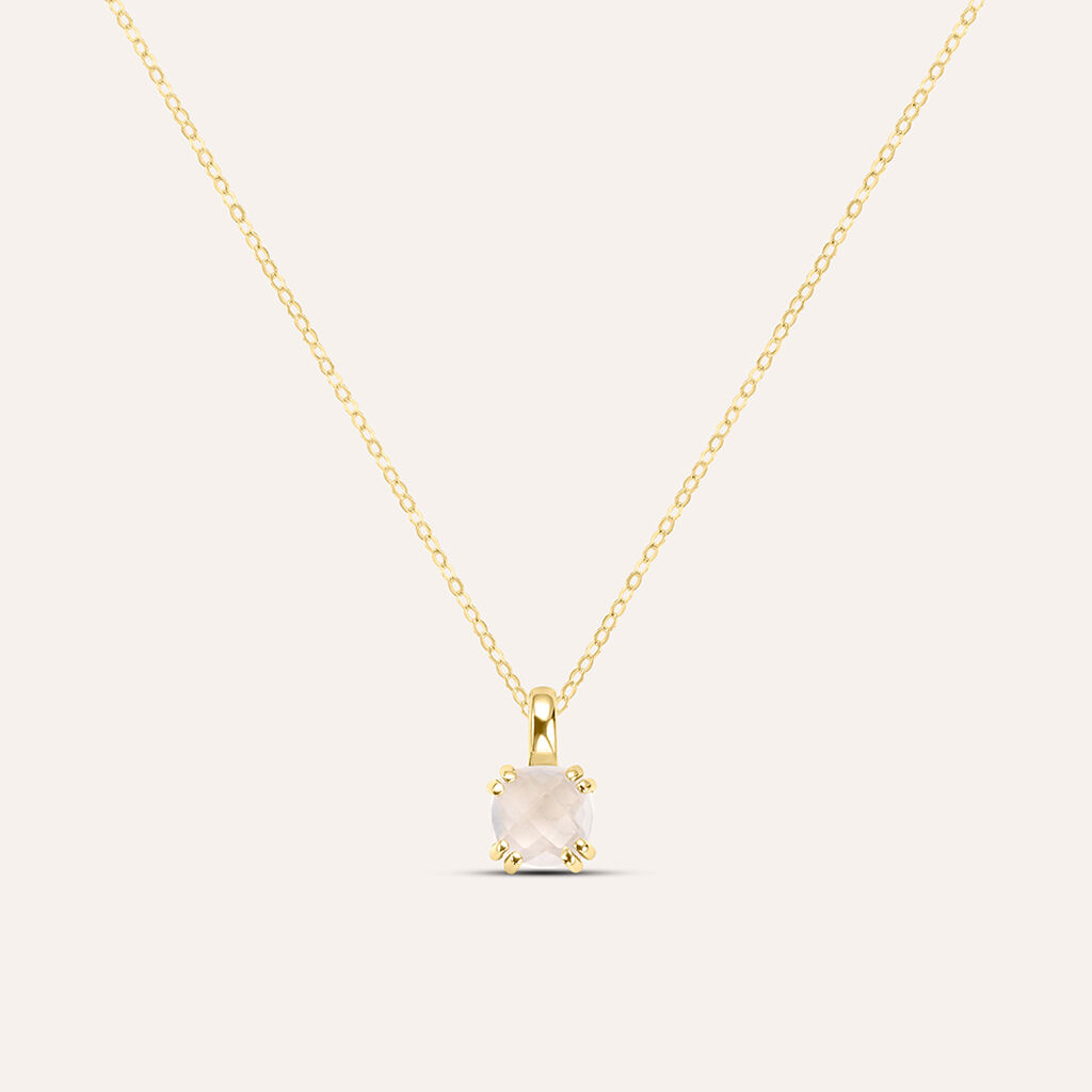 Collana Punto Luce Amélie Oro Giallo Quarzo