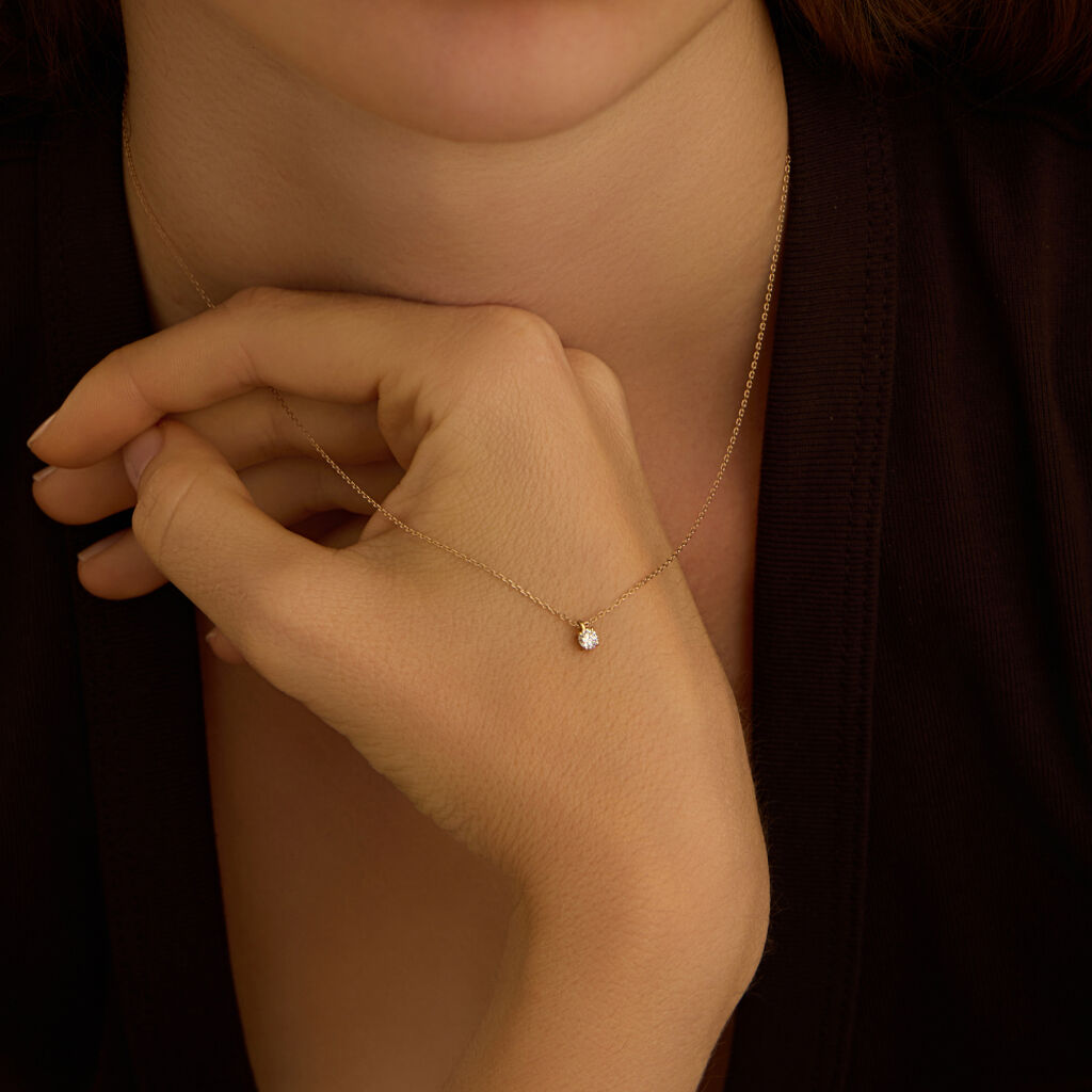 Collana Punto Luce Grace Oro Giallo Diamante