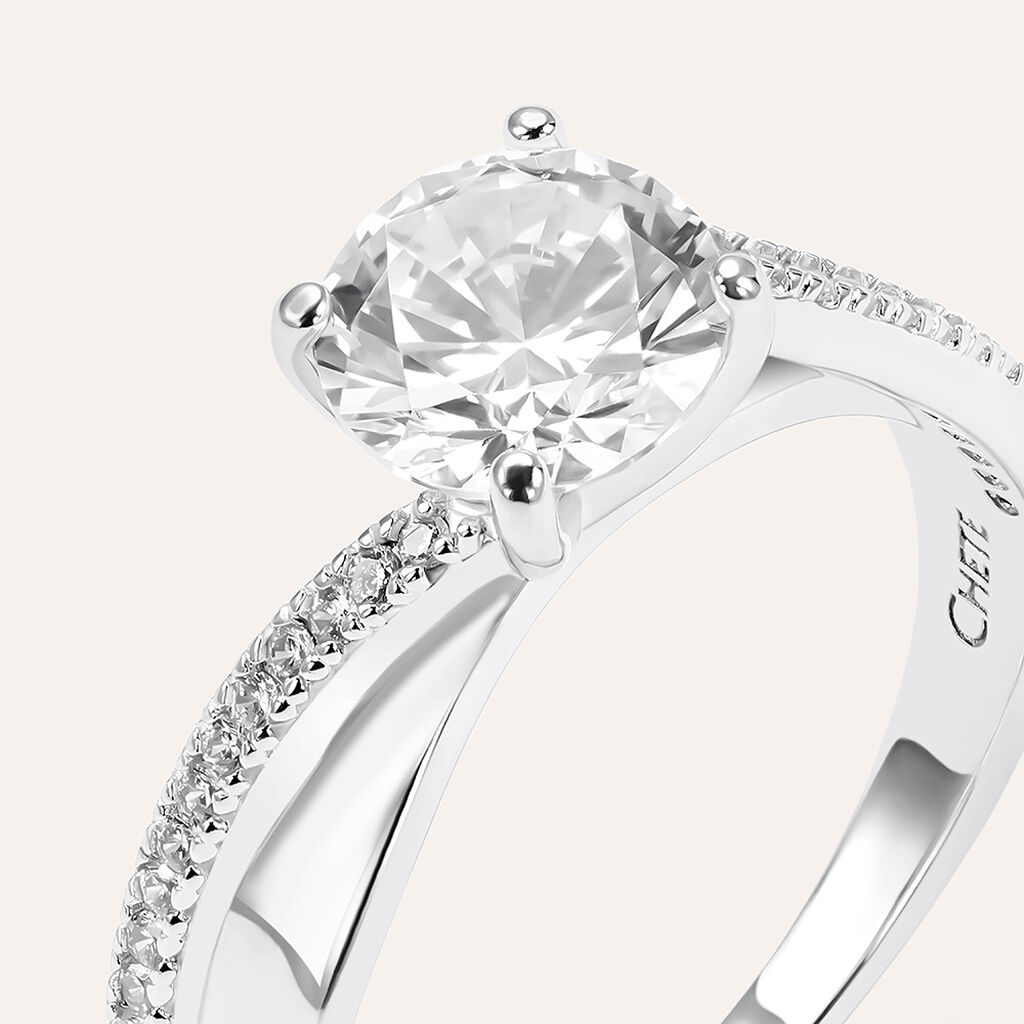 Anello Solitario Silver Elegance Argento Rodiato Cubic Zirconia - Anelli con Pietre Donna | Stroili