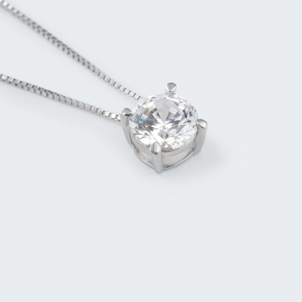 Collana Punto Luce Claire Oro Bianco Cubic Zirconia - Collane Punto Luce Donna | Stroili