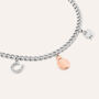Bracciale Sunrise Acciaio Bicolore Bianco / Rosa Cristallo