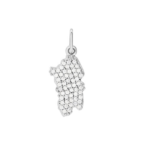 Pendente Saluti&Baci Sardegna Love Beats Argento Rodiato Cubic Zirconia - Ciondoli Donna | Stroili