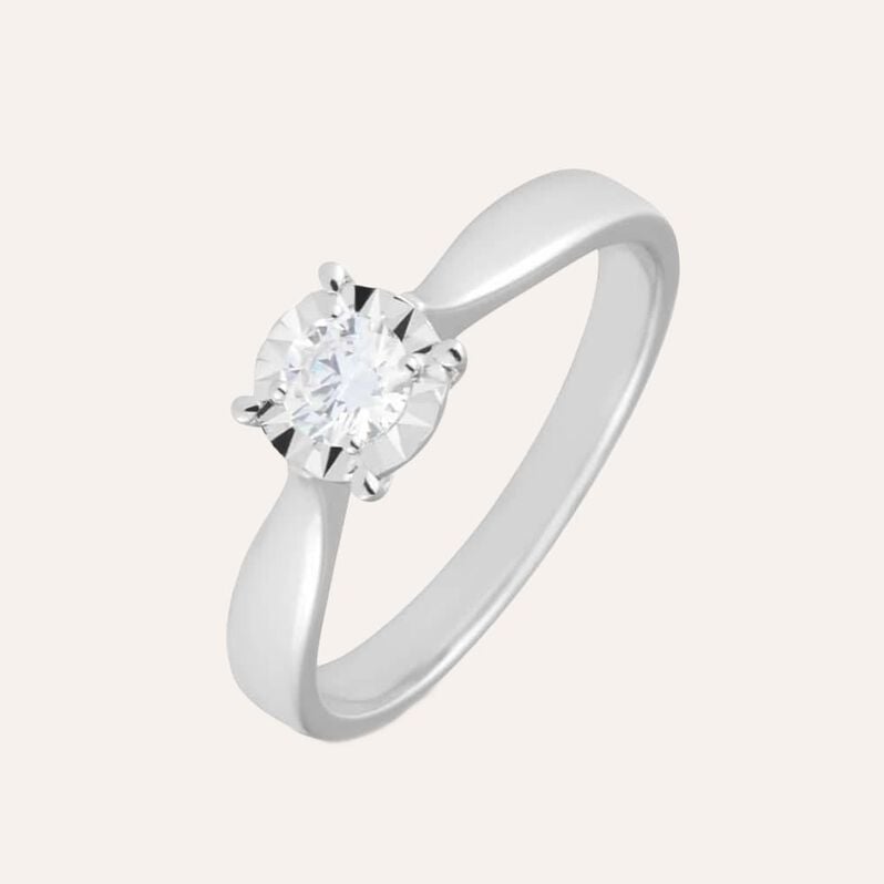 Anello Solitario Diamotion Oro Bianco Diamante - Anelli con Pietre Donna | Stroili