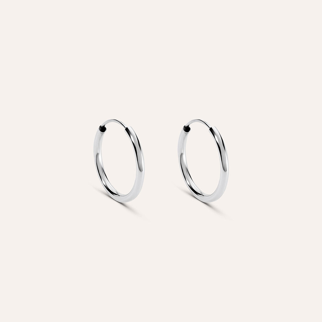 Orecchini A Cerchio Toujours Oro Bianco