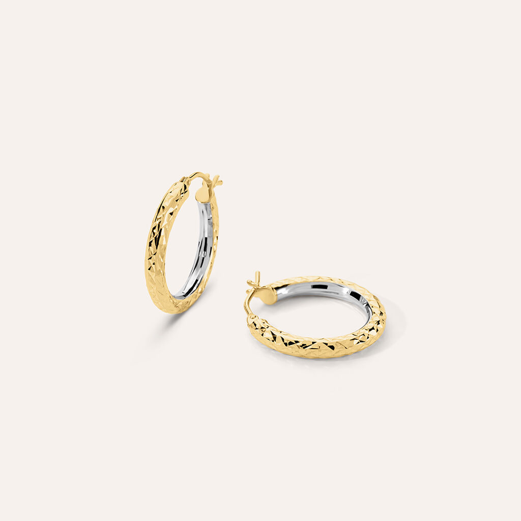Orecchini A Cerchio Toujours Oro Bicolore
