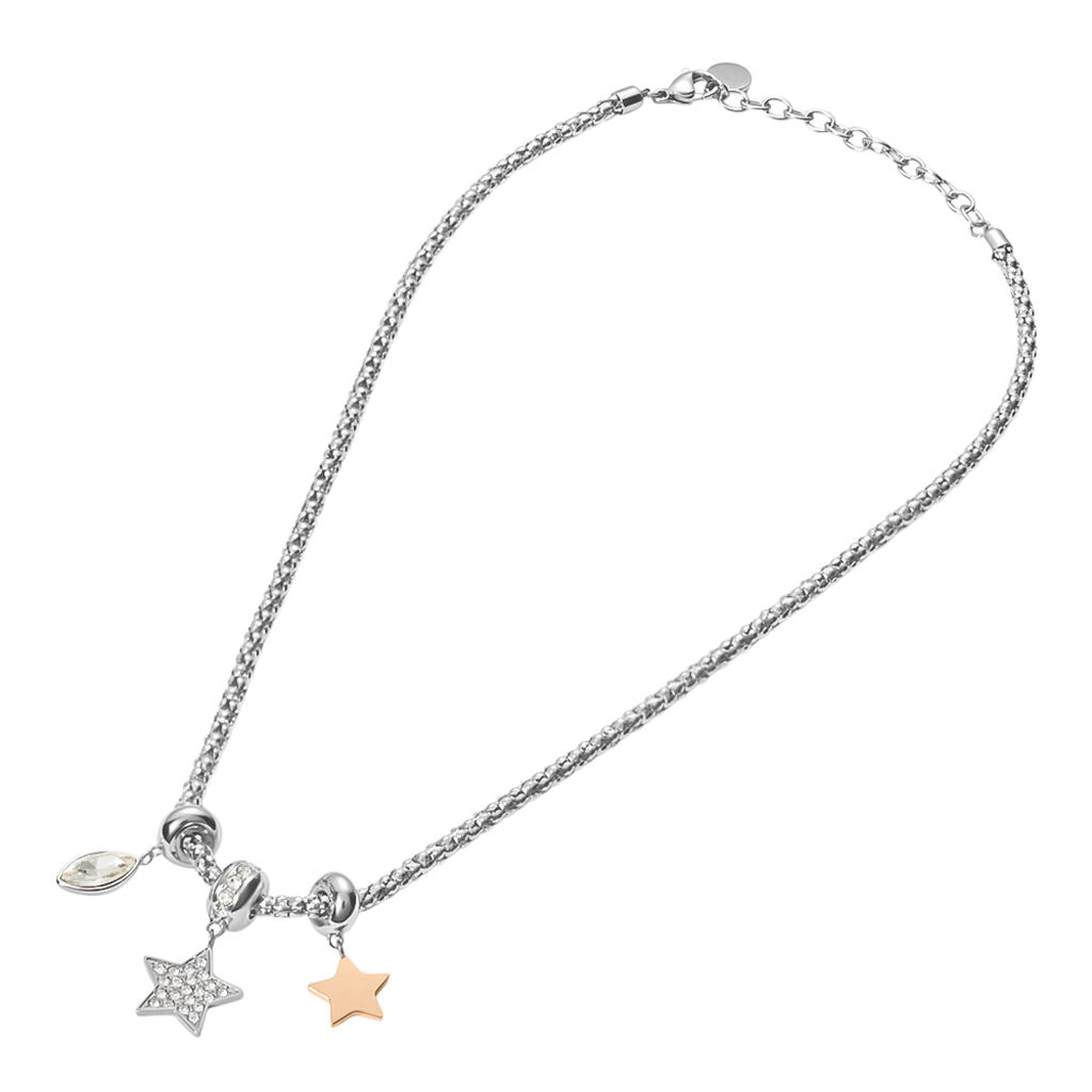 Collana Lady Chic Acciaio Bicolore Bianco / Rosa Cristallo - Collane Donna | Stroili