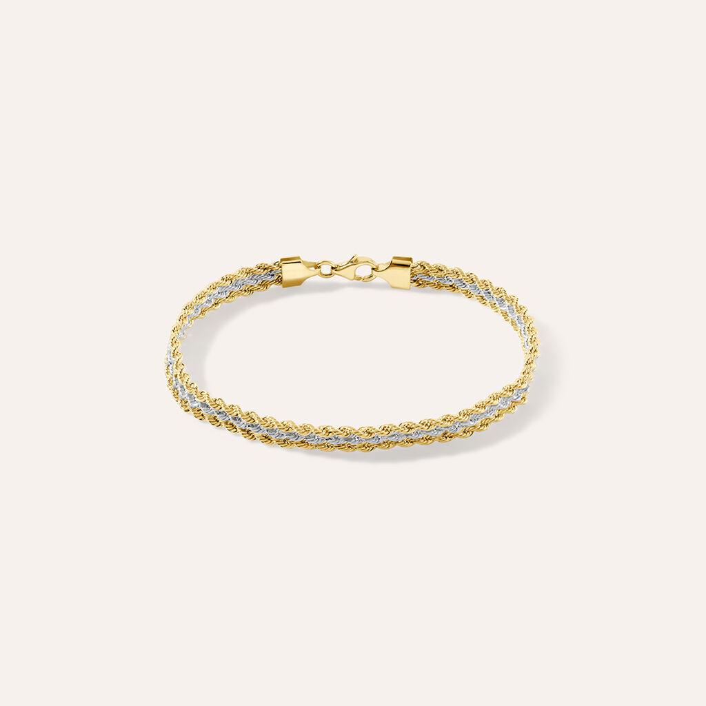Bracciale Catena Colette Oro Bicolore Giallo / Bianco - Gioielli Donna | Stroili