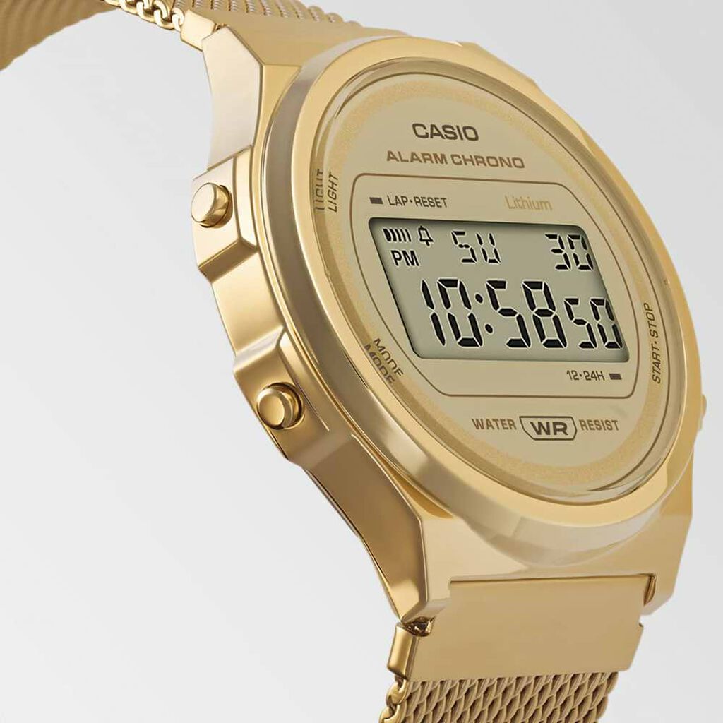 Orologio Al Quarzo Casio Vintage Vintage Collection A171wemg-9aef - Orologi a Maglia Milanese Unisex | Stroili