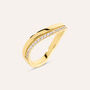 Anello Fantasia Desideria Argento Nobile Dorato Cubic Zirconia