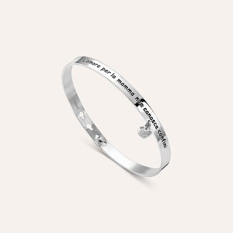Bangle Lady Message Acciaio Cristallo - Bracciali Rigidi Donna | Stroili