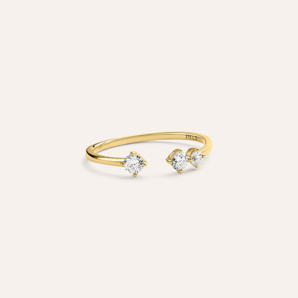 Anello Trilogy Diamade Glam Oro Giallo Diamante Lab-Grown