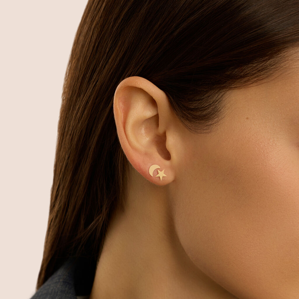 Orecchini Spaiati Bon Ton Oro Giallo