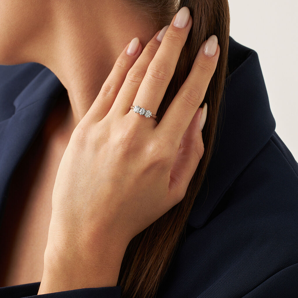 Anello Trilogy Diamazing Oro Bianco Diamante - Anelli con Pietre Donna | Stroili