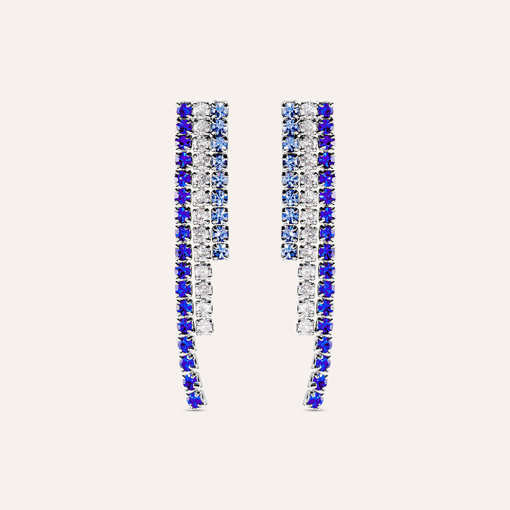 Orecchini Pendenti Tennis Romantic Shine Metallo Cristallo