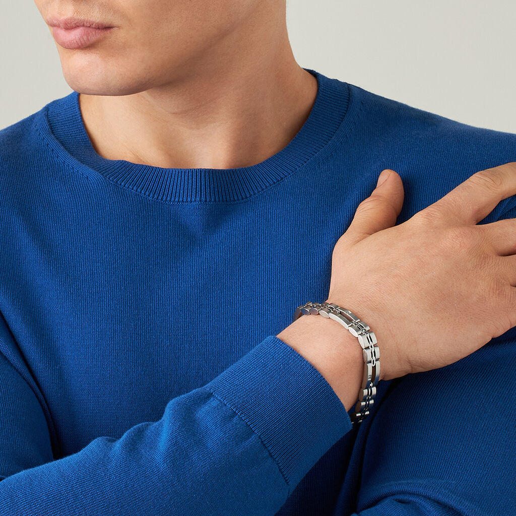 Bracciale Man Code Acciaio Cubic Zirconia - Bracciali Uomo | Stroili