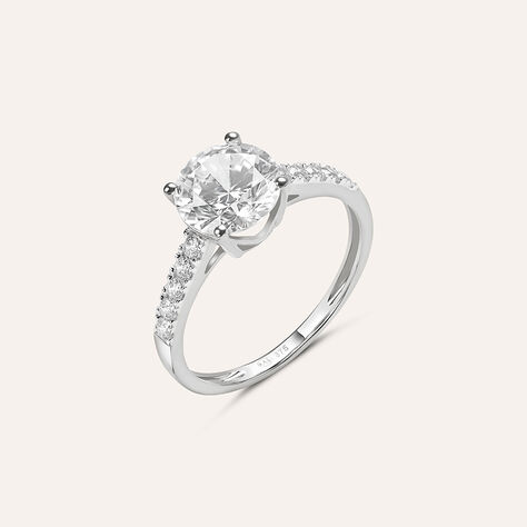 Anello Solitario Claire Oro Bianco Cubic Zirconia - Anelli con Pietre Donna | Stroili